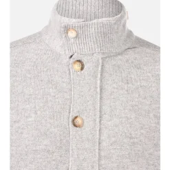 Zip and Button Cardigan