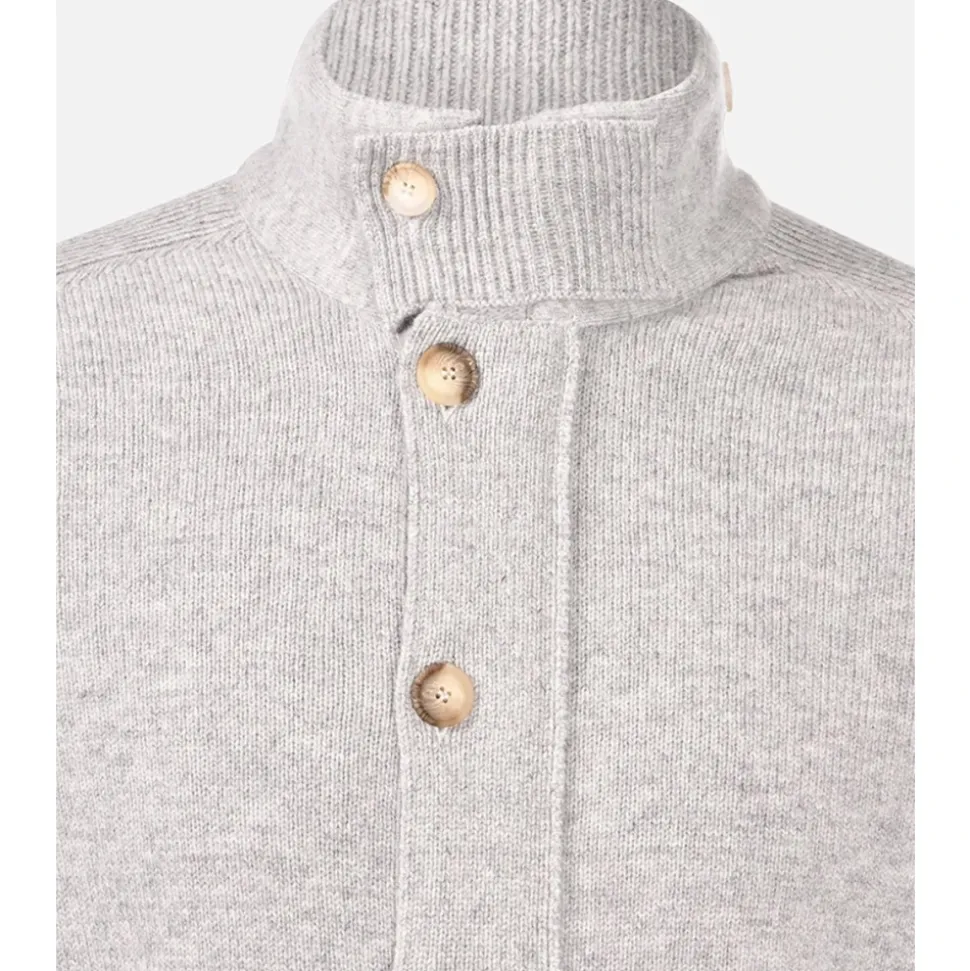Zip and Button Cardigan